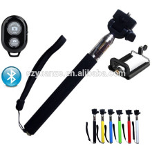 Monopied selfie stick avec bouton d&#39;obturateur bluetooth, prise de câble stick selfie, bluetooth selfie stick